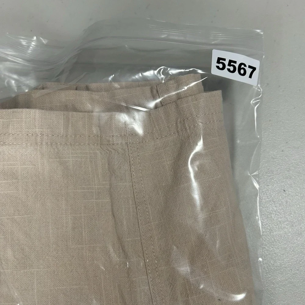 Free People Pleaded Shorts Size 4 Beige‎ Casual 100% Cotton